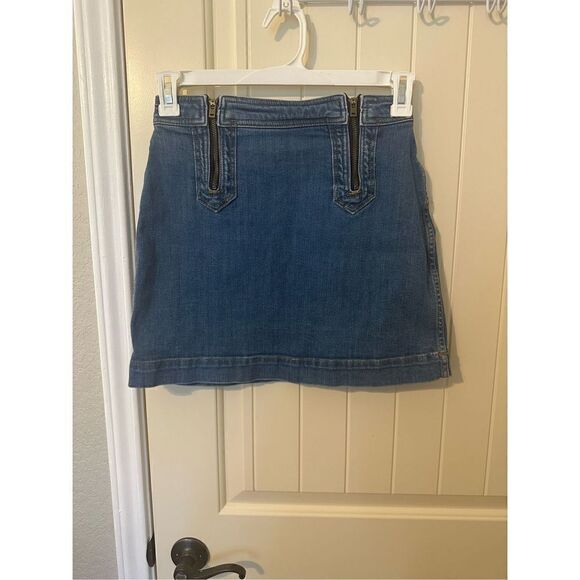 Anthropologie Pilcro and the Letterpress Denim Skirt with Zip Detail - Size 4 - Picture 1 of 9